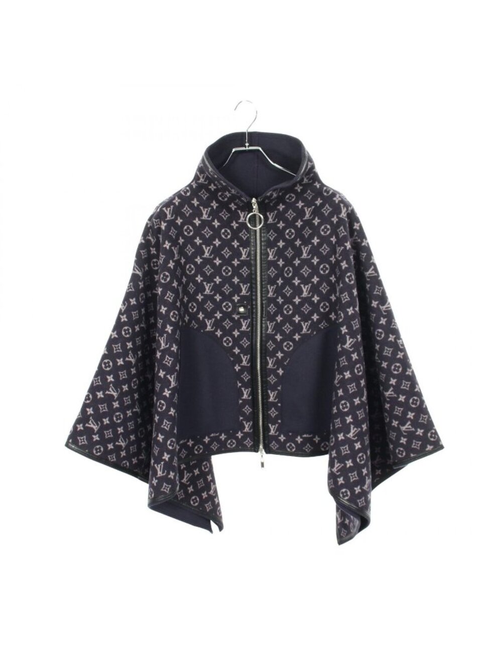 Louis Vuitton Poncho Monogram All Over Print Reversible Coat Wool